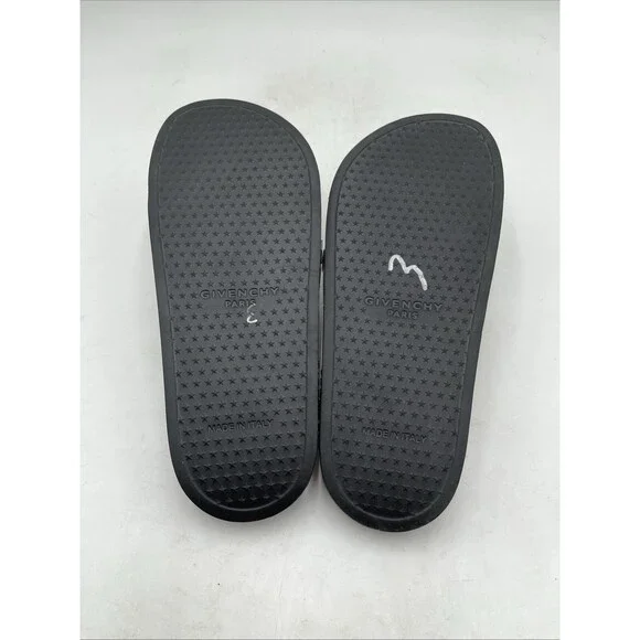 Givenchy Men's Clear Logo Slide Sandals Size 37